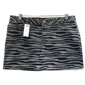 Pac Sun b by Bullhead Animal Print Denim Skirt